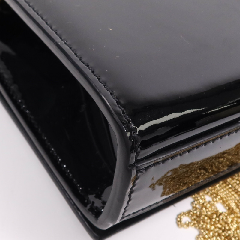 YVES SAINT LAURENT 漆皮皮革Kate Small金扣鏈帶肩背袋-12