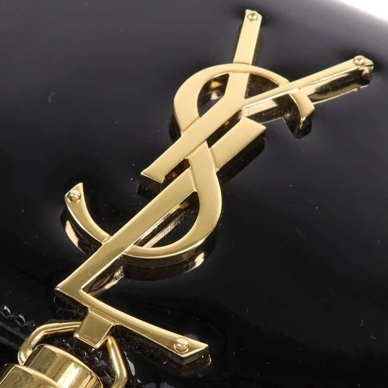YVES SAINT LAURENT 漆皮皮革Kate Small金扣鏈帶肩背袋-13