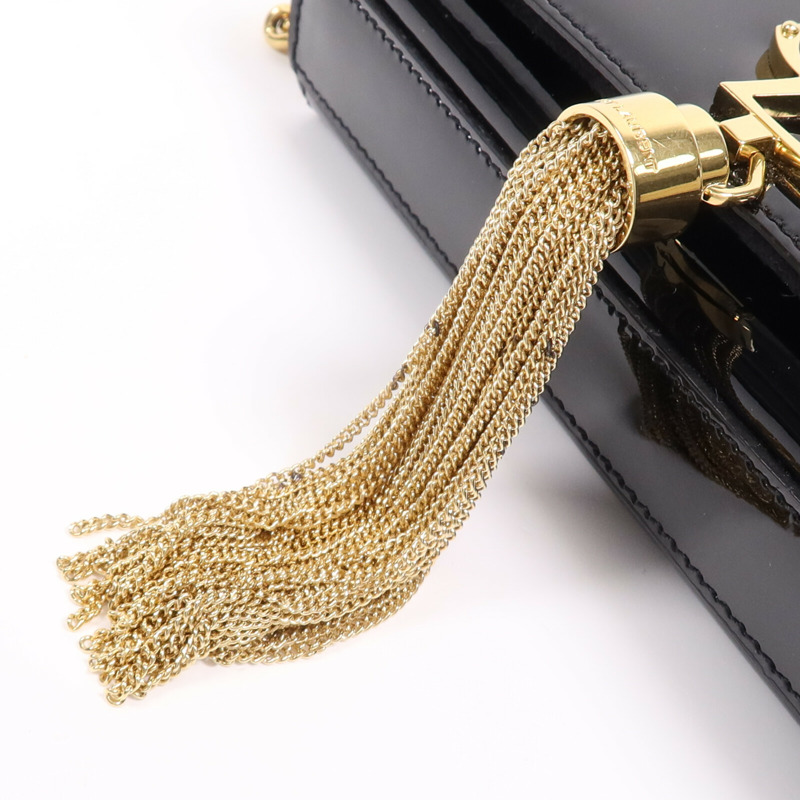 YVES SAINT LAURENT 漆皮皮革Kate Small金扣鏈帶肩背袋-14