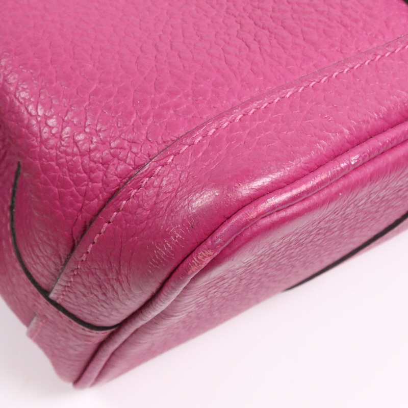 HERMES Negonda皮革Garden Party TPM銀扣手挽袋Magnolia-7