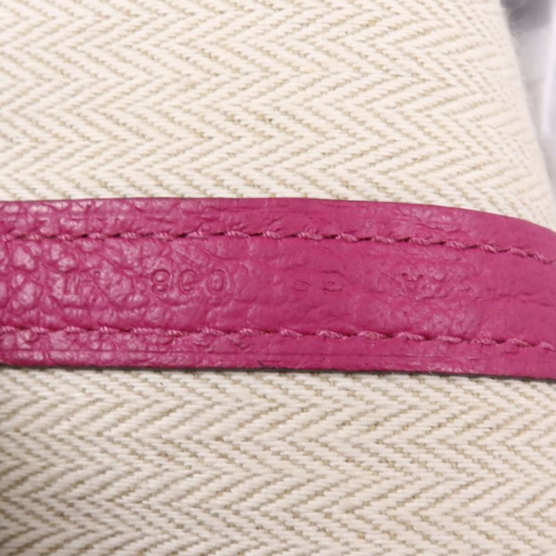 HERMES Negonda皮革Garden Party TPM銀扣手挽袋Magnolia-11