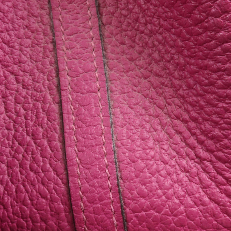 HERMES Negonda皮革Garden Party TPM銀扣手挽袋Magnolia-12