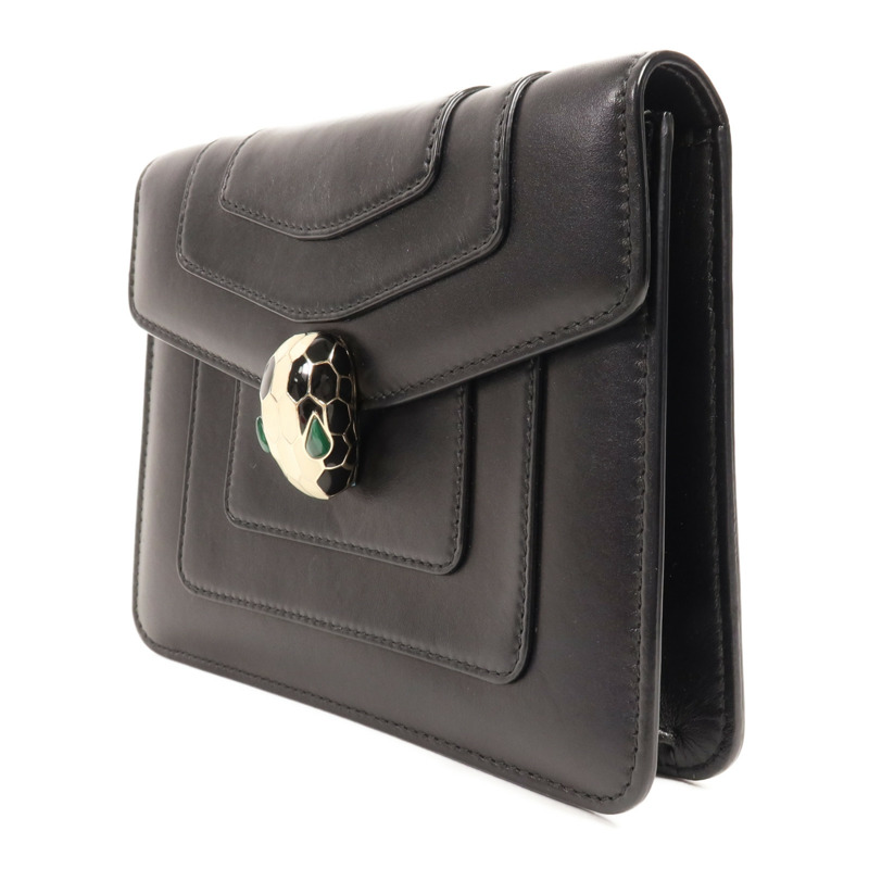 BVLGARI 牛皮皮革Chain Shoulder金扣鏈帶肩背袋-2