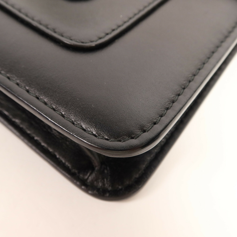 BVLGARI 牛皮皮革Chain Shoulder金扣鏈帶肩背袋-5