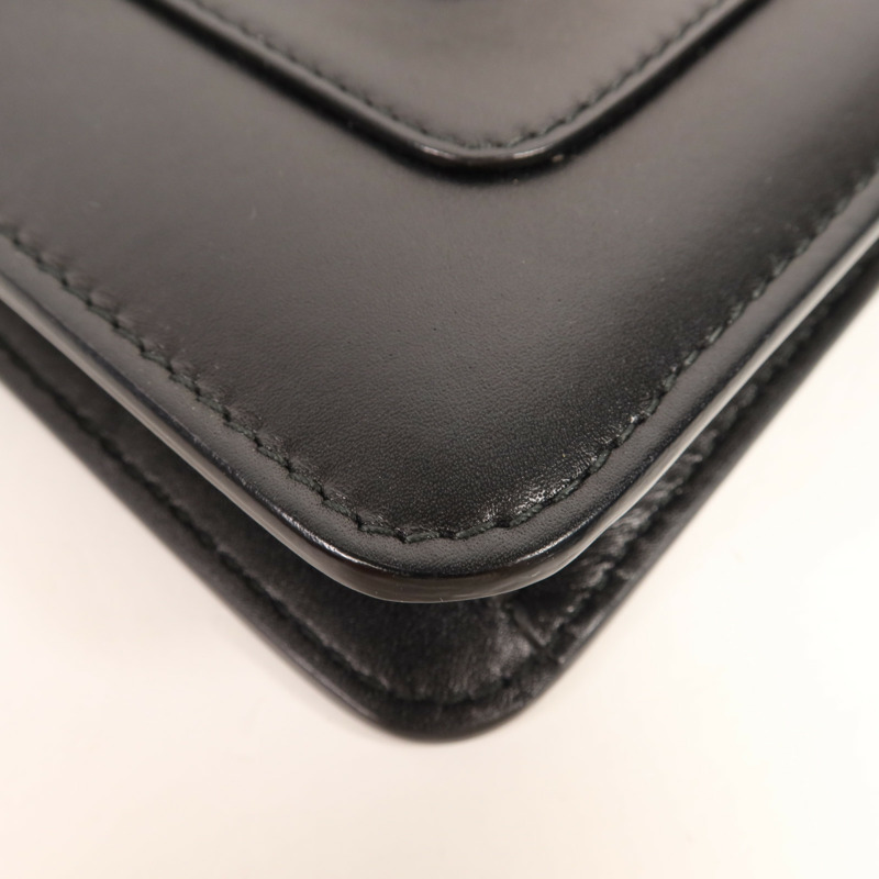 BVLGARI 牛皮皮革Chain Shoulder金扣鏈帶肩背袋-6