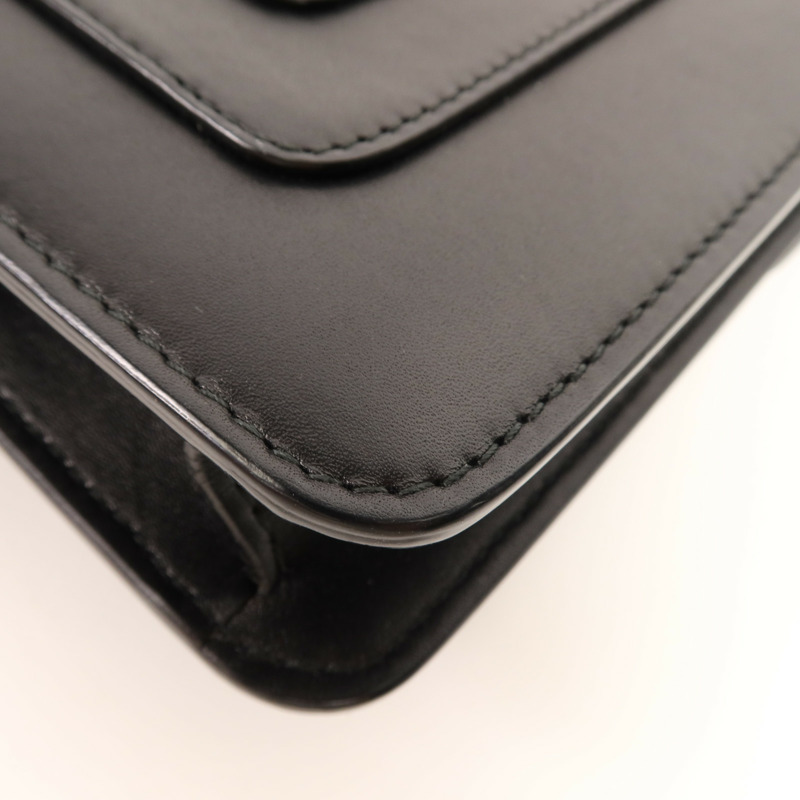 BVLGARI 牛皮皮革Chain Shoulder金扣鏈帶肩背袋-7