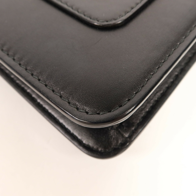 BVLGARI 牛皮皮革Chain Shoulder金扣鏈帶肩背袋-8