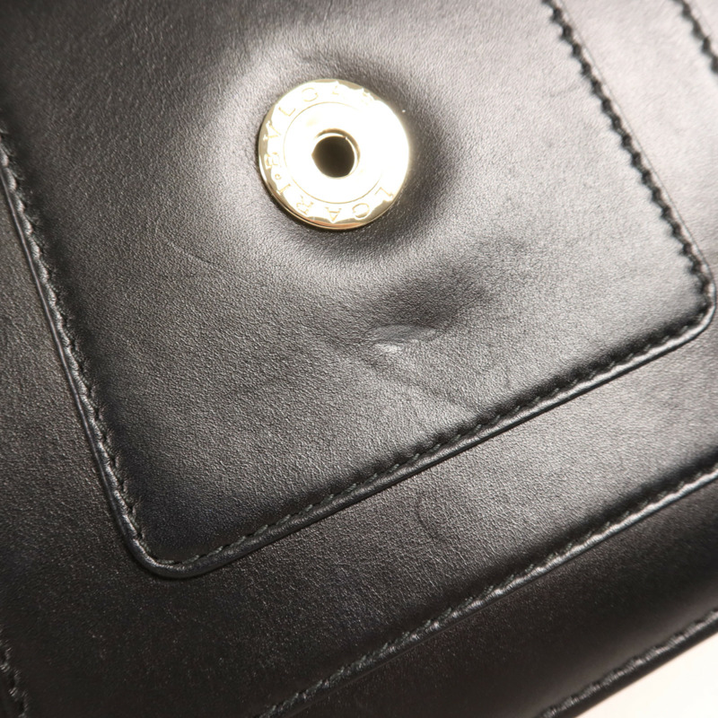 BVLGARI 牛皮皮革Chain Shoulder金扣鏈帶肩背袋-14