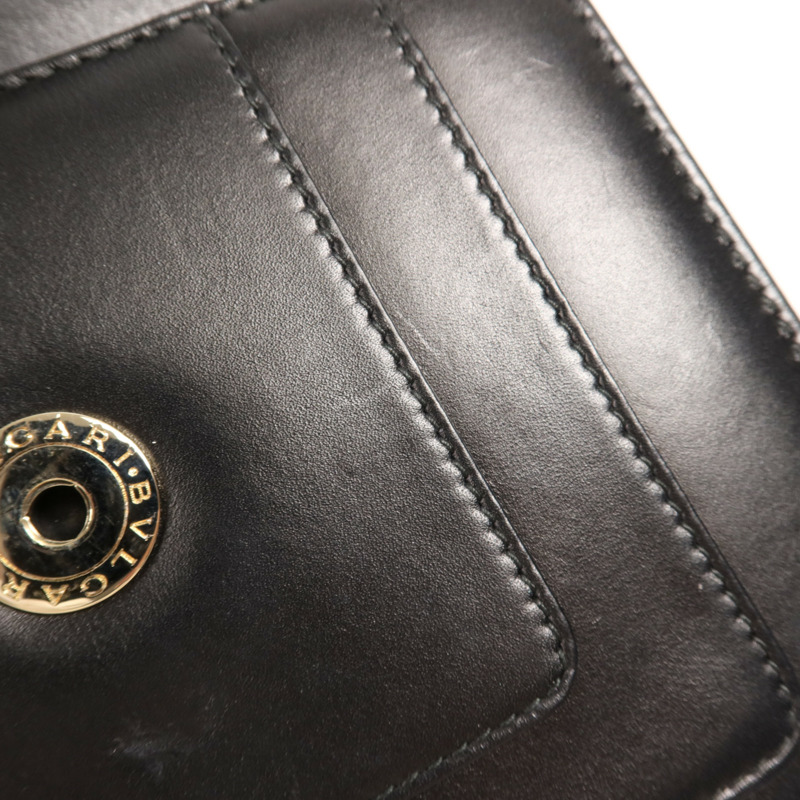 BVLGARI 牛皮皮革Chain Shoulder金扣鏈帶肩背袋-15