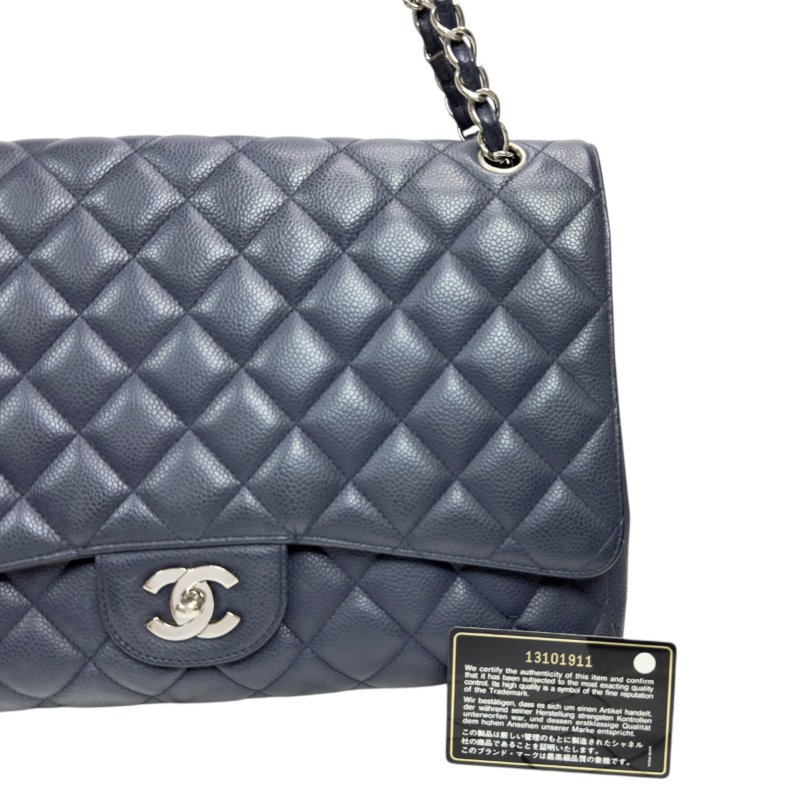 CHANEL Maxi 荔枝皮 特大號經典款 鏈條包-23