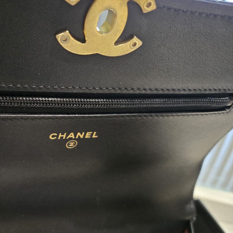 CHANEL 熱門款|經典黑金 雙金球/金珠WOC-13