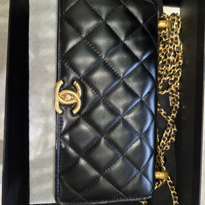 CHANEL 熱門款|經典黑金 雙金球/金珠WOC-4