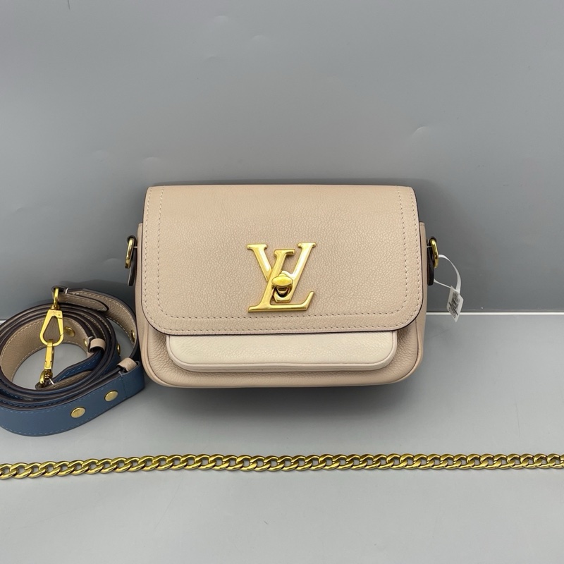 LV新款lockme單肩包奶茶色-0
