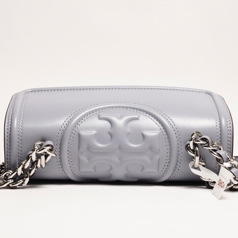Tory Burch 鏈條流蘇斜背包 (霧霾灰藍)-5