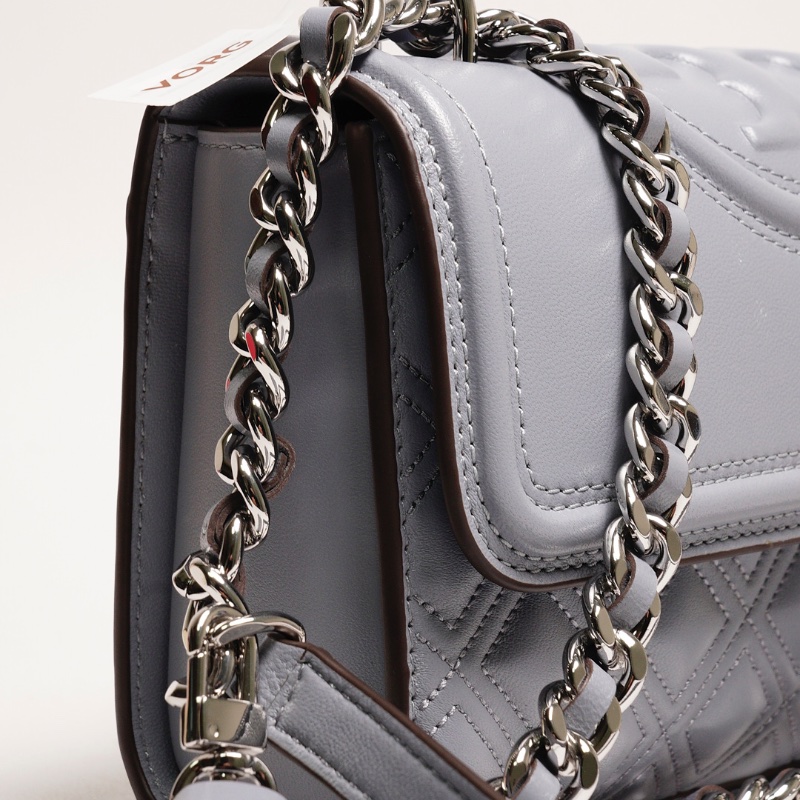 Tory Burch 鏈條流蘇斜背包 (霧霾灰藍)-8