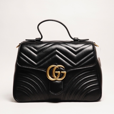 GUCCI GG Marmont馬夢包 手提鏈條包（黑色）