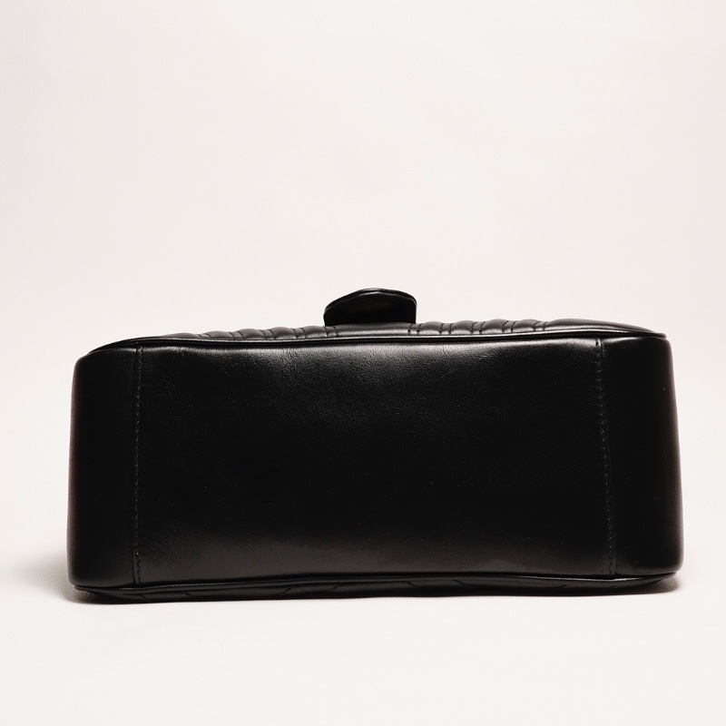 GUCCI GG Marmont馬夢包 手提鏈條包(黑色)-4