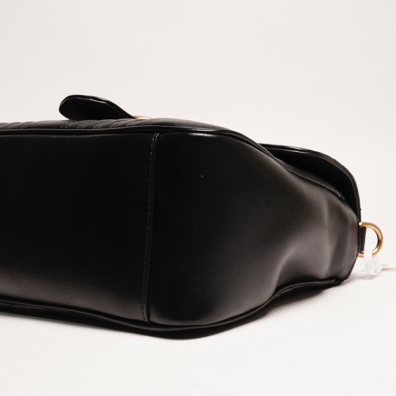 GUCCI GG Marmont馬夢包 手提鏈條包(黑色)-6