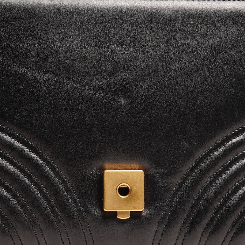 GUCCI GG Marmont馬夢包 手提鏈條包(黑色)-13