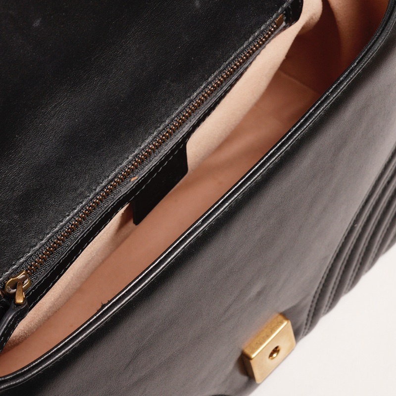 GUCCI GG Marmont馬夢包 手提鏈條包(黑色)-14