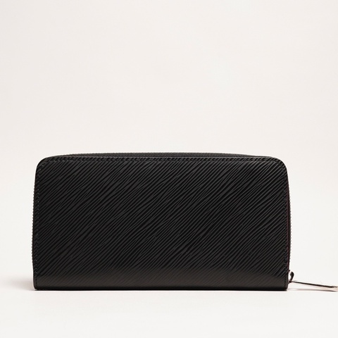 LOUIS VUITTON EPI水波紋長夾 ㄇ字型拉鏈長夾（黑色）