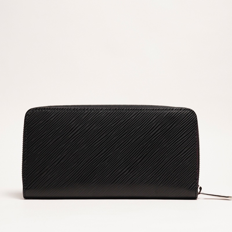 LOUIS VUITTON EPI水波紋長夾 ㄇ字型拉鏈長夾(黑色)-0
