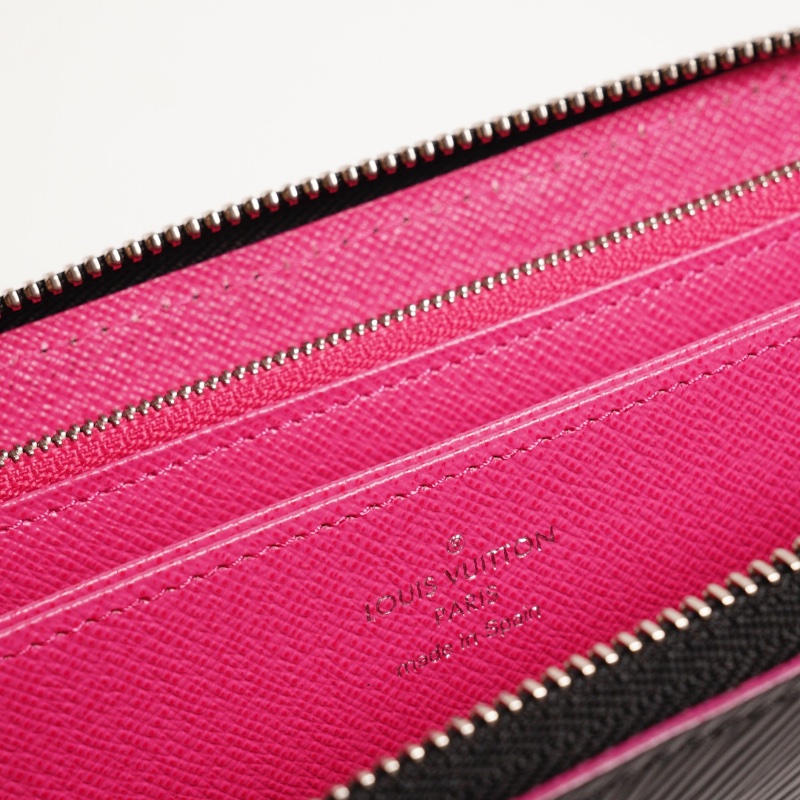 LOUIS VUITTON EPI水波紋長夾 ㄇ字型拉鏈長夾(黑色)-10