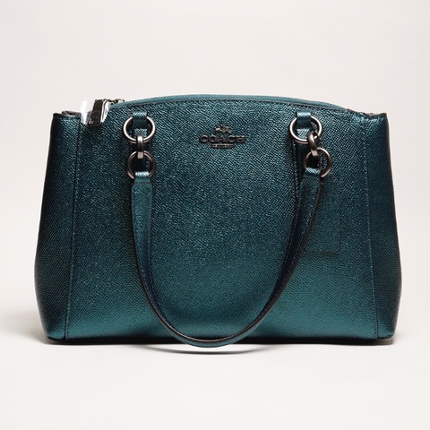 Coach 手提包 附背帶（深色湖水綠）