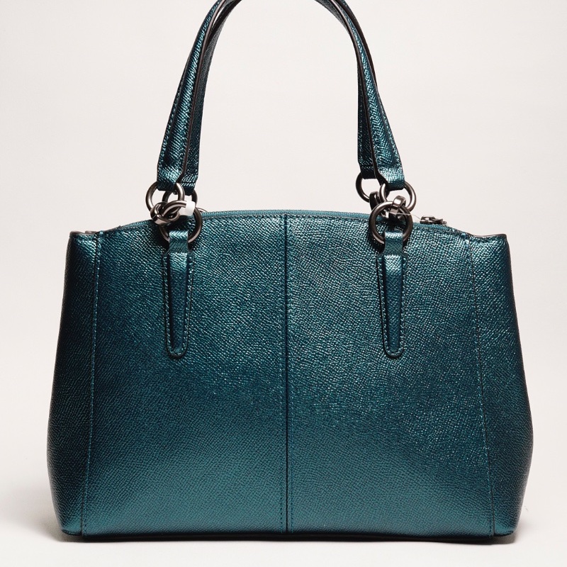 Coach 手提包 附背帶（深色湖水綠）-3