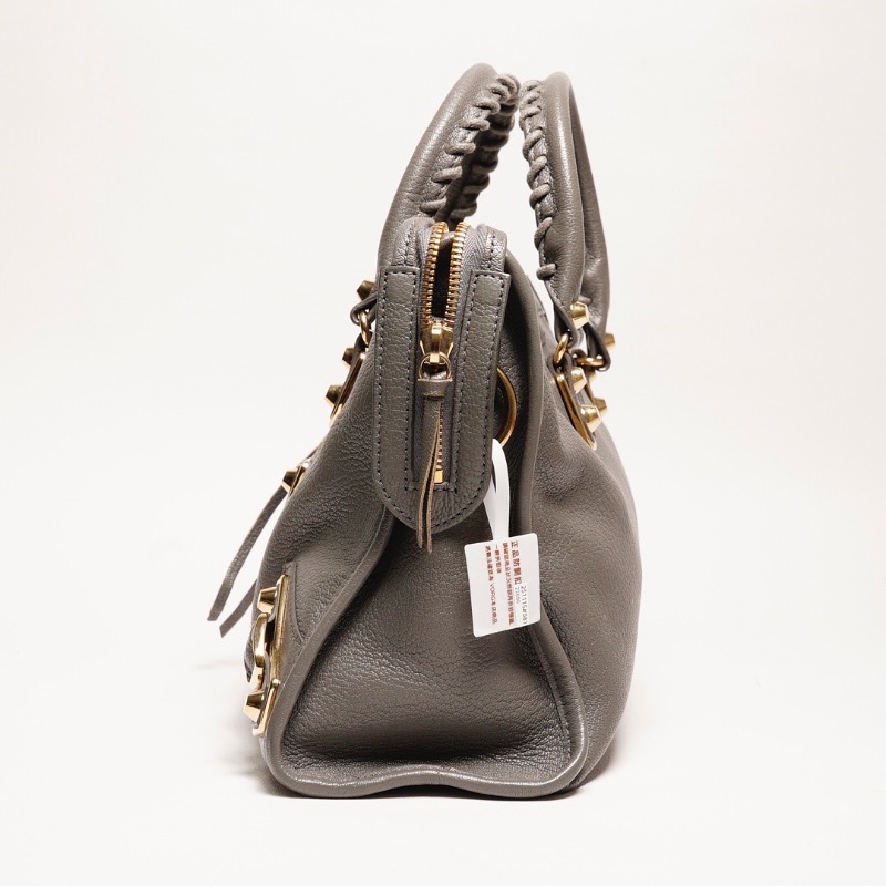 巴黎世家BALENCIAGA S City Edge機車包(灰色)-2