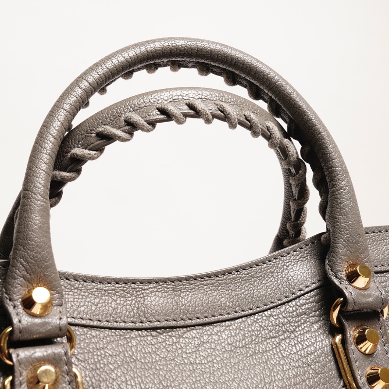 巴黎世家BALENCIAGA S City Edge機車包(灰色)-5