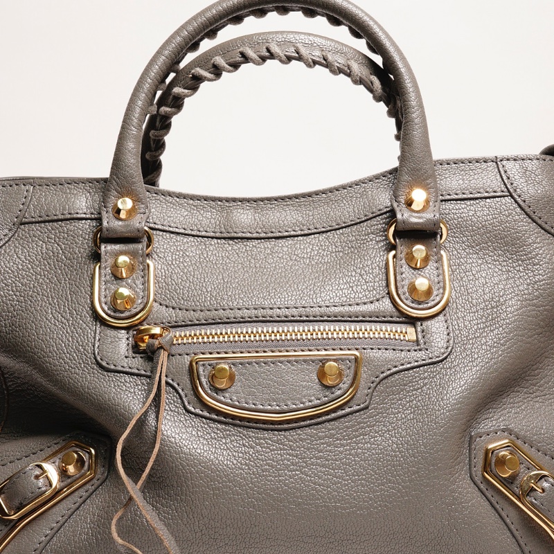 巴黎世家BALENCIAGA S City Edge機車包(灰色)-8