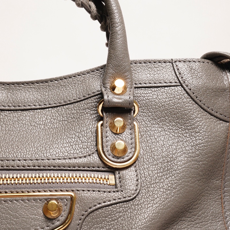 巴黎世家BALENCIAGA S City Edge機車包(灰色)-10