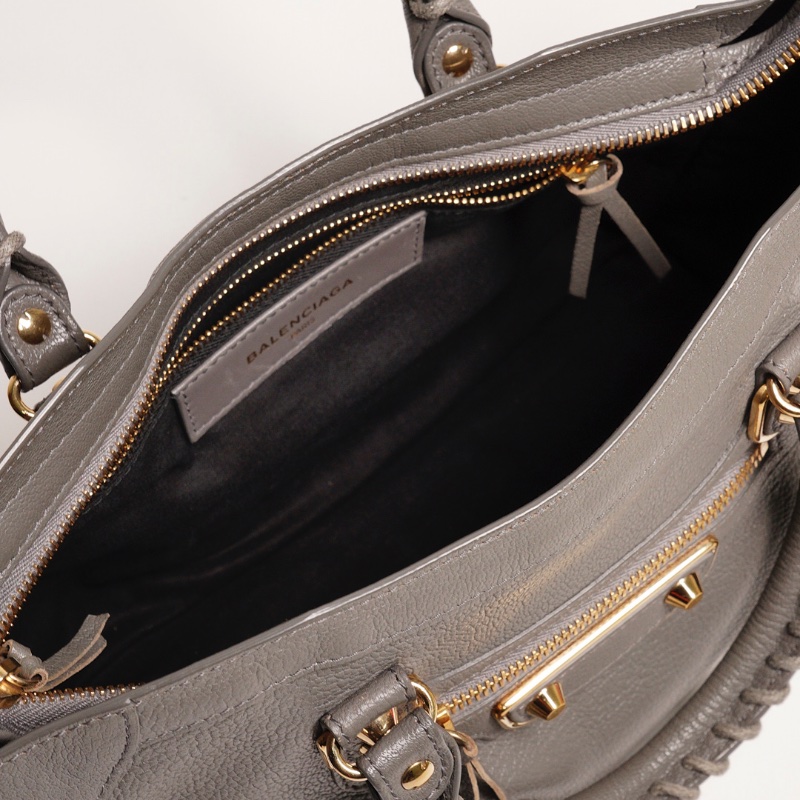 巴黎世家BALENCIAGA S City Edge機車包(灰色)-13