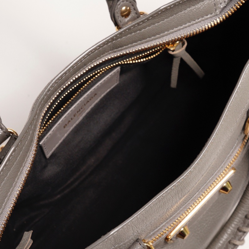 巴黎世家BALENCIAGA S City Edge機車包(灰色)-16