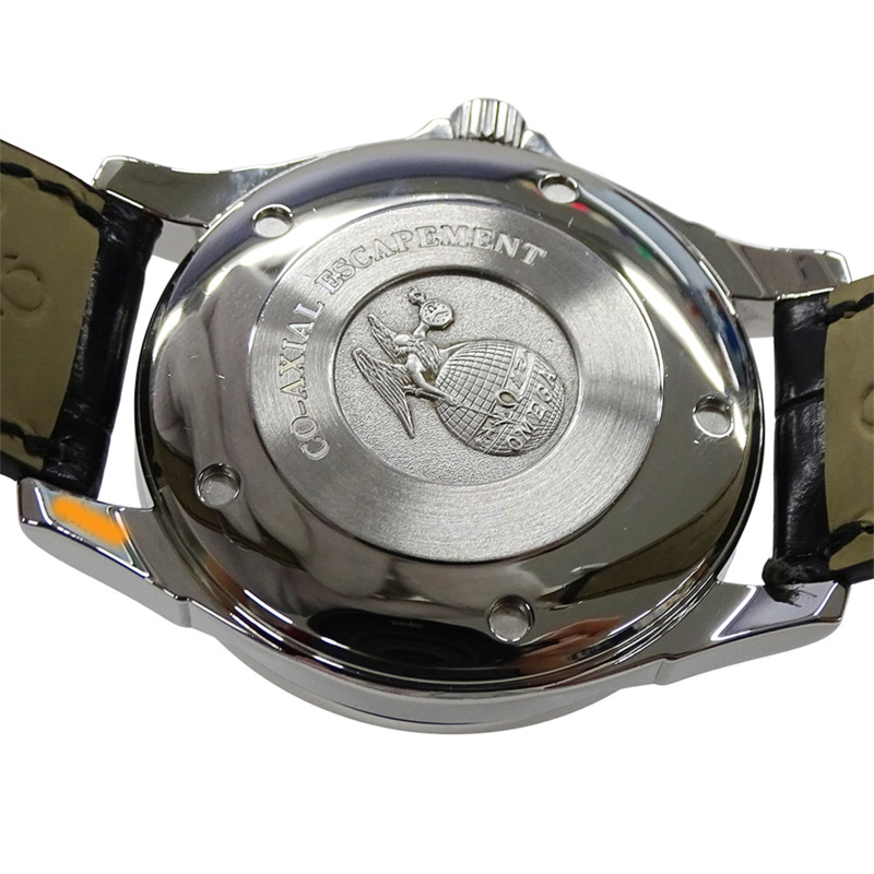 歐米茄碟飛系列 4831.50.31 男士同軸天文台認證日期自動腕錶,不鏽鋼錶殼搭配皮革錶帶,銀黑色拋光-6