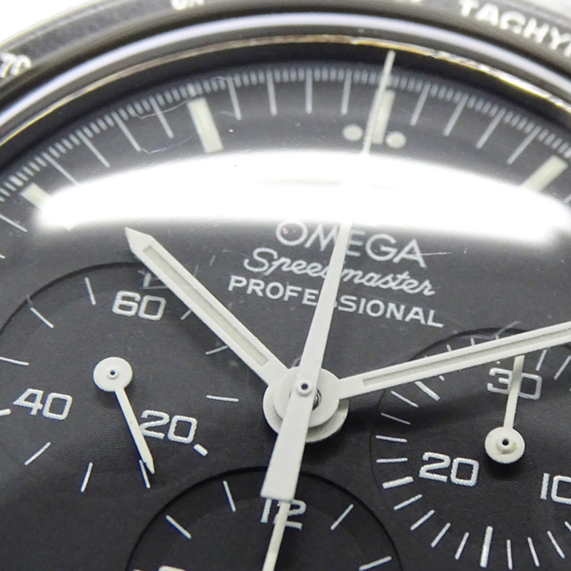 歐米茄超霸系列3571.50男士腕錶，品牌專業，Galaxy Express 999，手動上鍊，不銹鋼，銀色，黑色，已保養-11