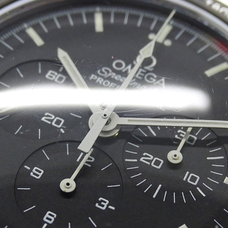 歐米茄超霸系列3571.50男士腕錶，品牌專業，Galaxy Express 999，手動上鍊，不銹鋼，銀色，黑色，已保養-12