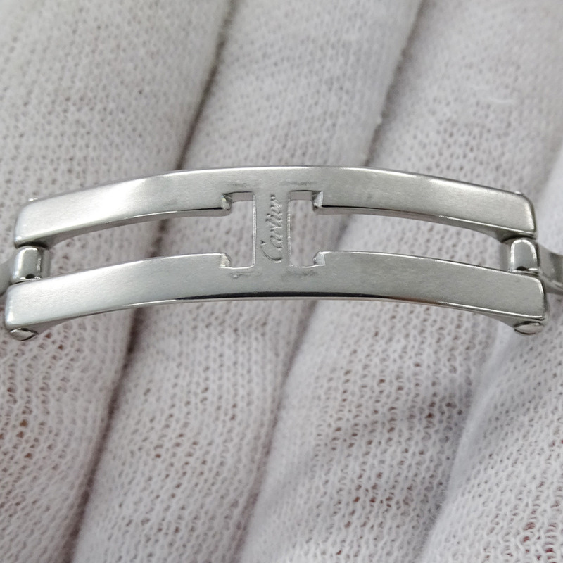 卡地亞 Tank Française 女士腕錶，小號，粉紅色錶殼，石英機芯，不鏽鋼錶殼，型號 W51028Q3，拋光銀色-8