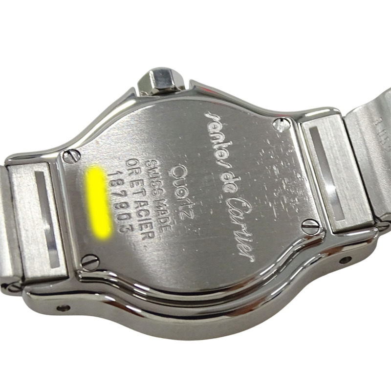 卡地亞 Santos 八角形日期石英女錶,QZ 精鋼錶殼,鍍金及黃金,W2001683,拋光-6