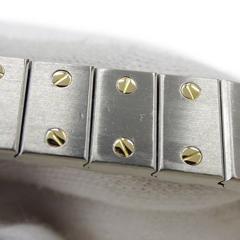 卡地亞 Santos 八角形日期石英女錶,QZ 精鋼錶殼,鍍金及黃金,W2001683,拋光-9