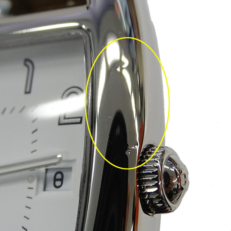 愛馬仕 Cape Cod 男士石英腕錶,不鏽鋼錶殼,皮革錶帶,型號 CT1.710,拋光處理。-5