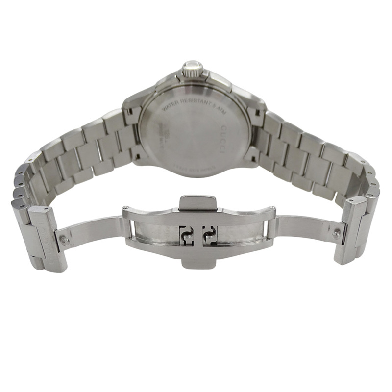 Gucci G-Timeless 男士計時腕錶,石英機芯,不銹鋼錶殼,126.2毫米,YA126273,銀色/海軍藍,拋光-3