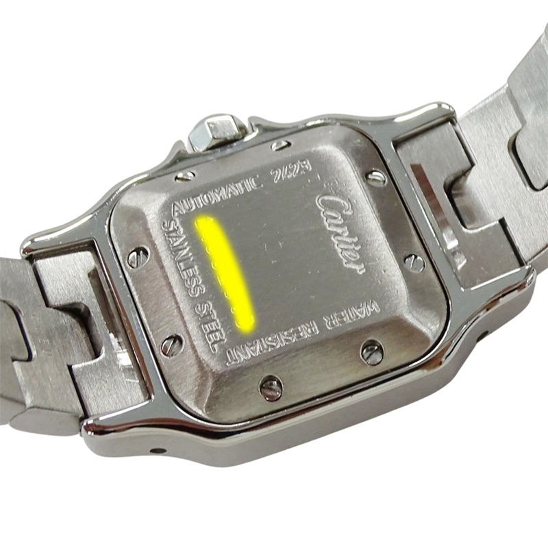 卡地亞 Santos Galbee SM 女士腕錶，帶日期顯示，自動上鍊，精鋼材質，型號 W20044D6，拋光銀色-6