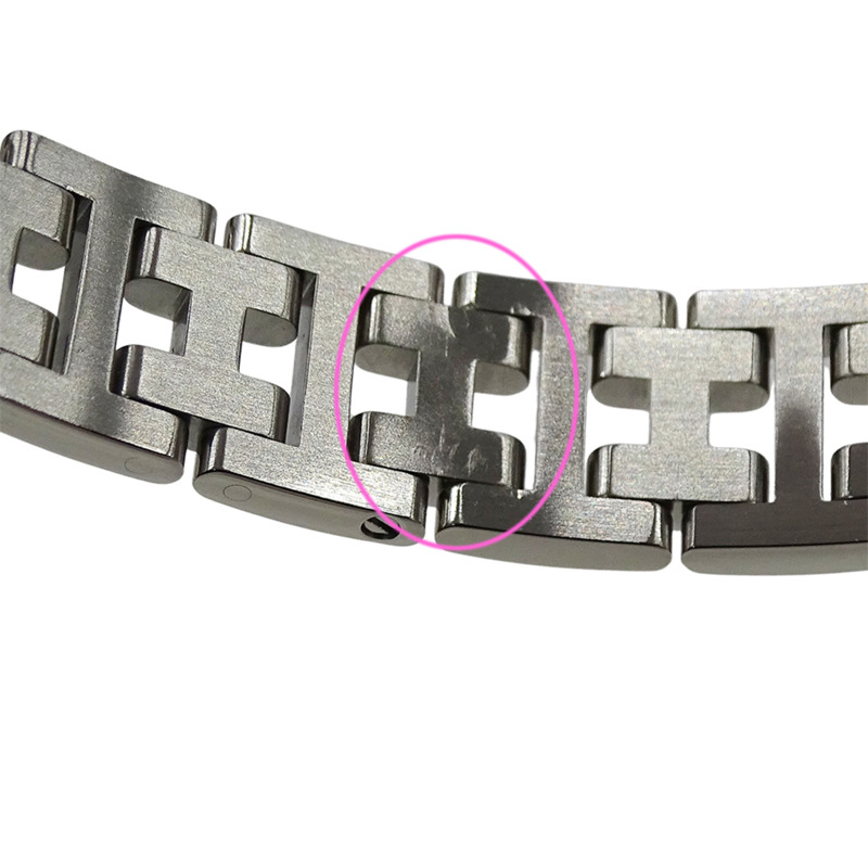 愛馬仕 Clipper 女士腕錶，珍珠粉紅貝殼錶殼，鑲嵌 12 顆鑽石，石英機芯，不鏽鋼錶殼，CL4.230，拋光銀色-8