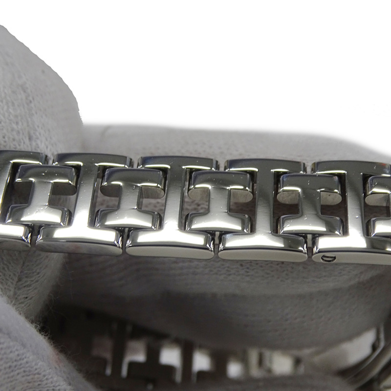 愛馬仕 Clipper 女士腕錶，珍珠粉紅貝殼錶殼，鑲嵌 12 顆鑽石，石英機芯，不鏽鋼錶殼，CL4.230，拋光銀色-9