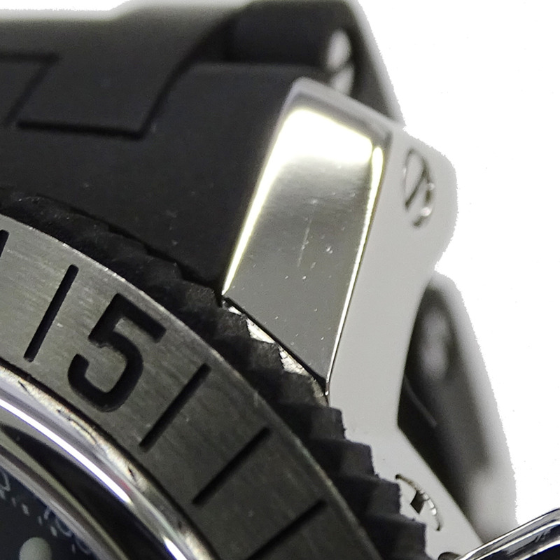 愛馬仕 Clipper Diver 潛水計時男士腕錶，石英機芯，不鏽鋼錶殼，橡膠錶帶，CL2.915，銀色/黑色，拋光-13