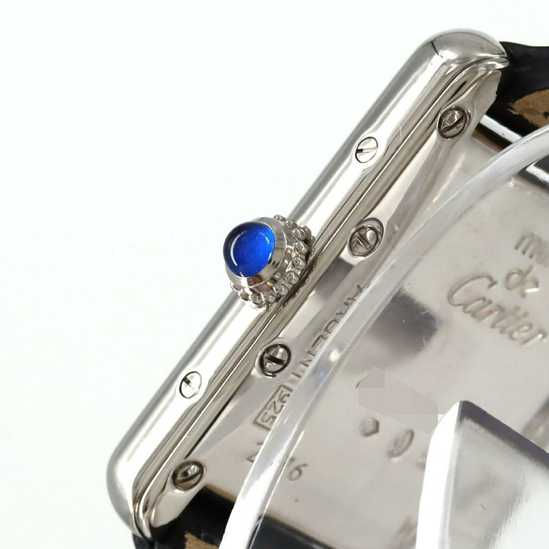 卡地亞 Must Tank W1014254 銀色石英錶-3