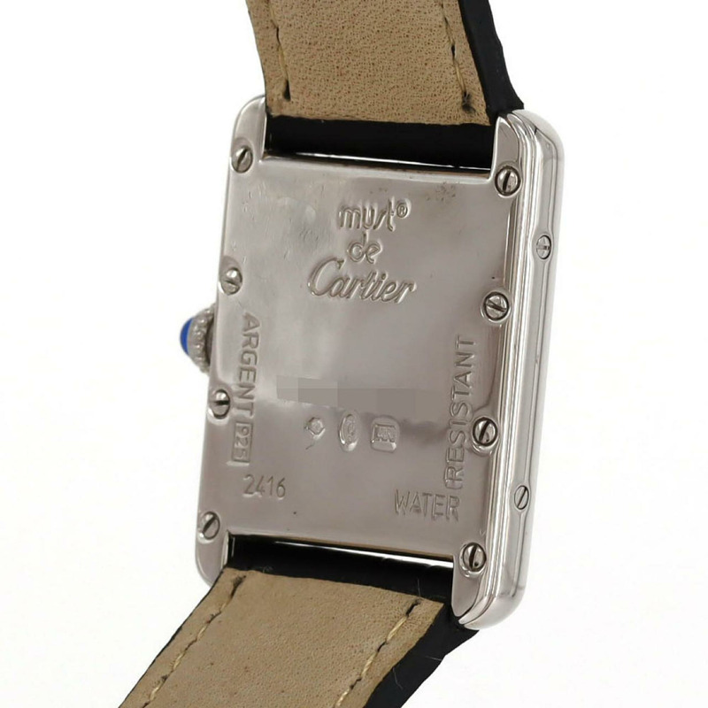 卡地亞 Must Tank W1014254 銀色石英錶-4