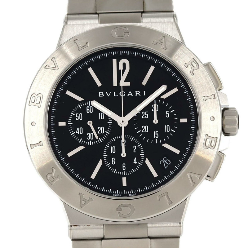 寶格麗 Diagono Velocissimo DG41SCH DG41BSSDCH 不鏽鋼自動腕錶-0